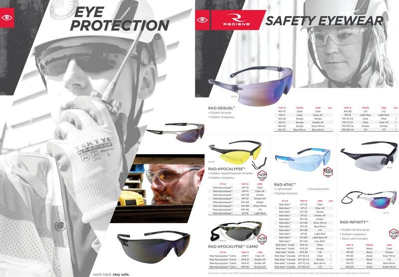 Radians Eye Protection catalog cover